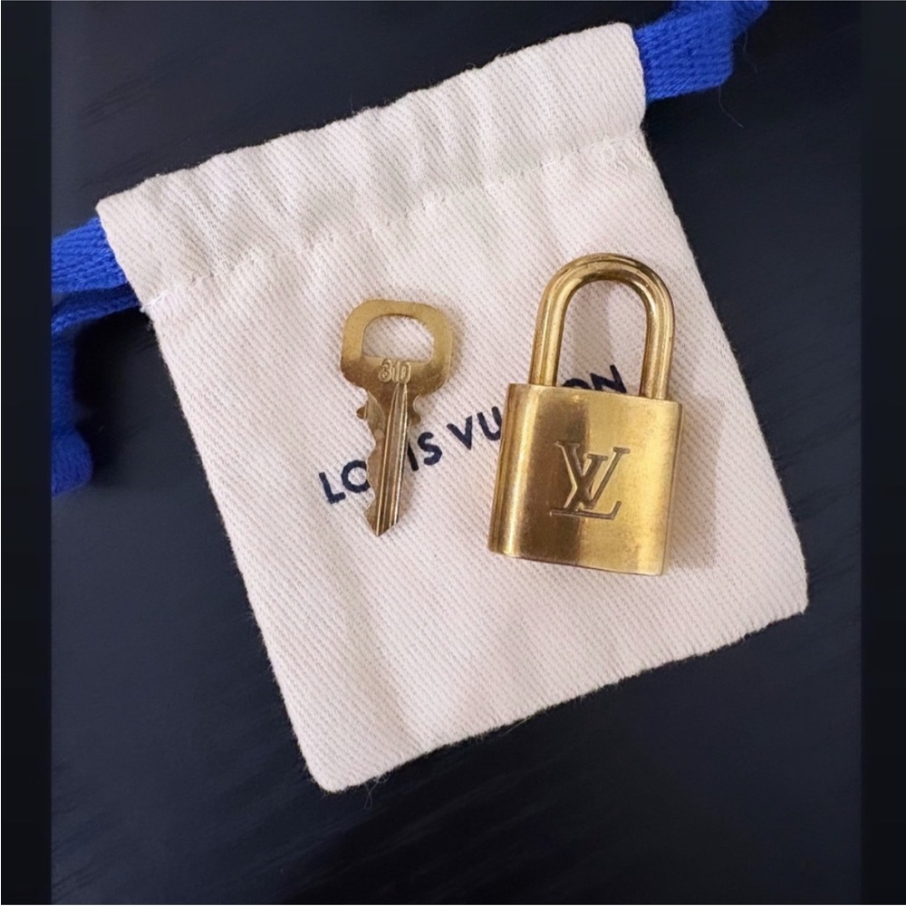 Louis Vuitton Gold Padlock with Key